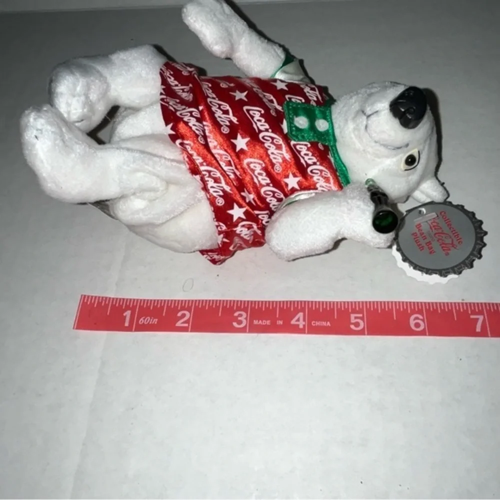 Coca-Cola Polar Bear in Red Romper Bean‎ Bag Plush